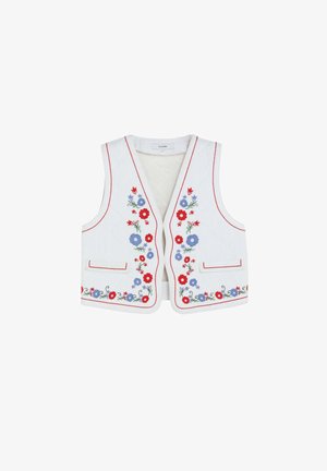 Scalpers, SCALPERS EMB PAD VEST - Chaleco - ecru