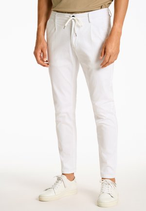 DRAWSTRING PANTS - Housut - cream white