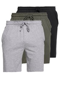 Pier One by Zalando - 3 PACK - Nattøj bukser - black/mottled grey Miniaturebillede 1