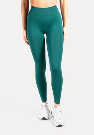 SLAYTON SCRUNCH EFFECT LEGGINGS SPORT FITNESS - Leggings - Strümpfe - dunkelgrün