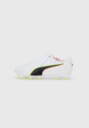 KING 20 MATCH FG/AG JR UNISEX - Scarpe da calcio per terreni duri - white/glowing red/yellow alert