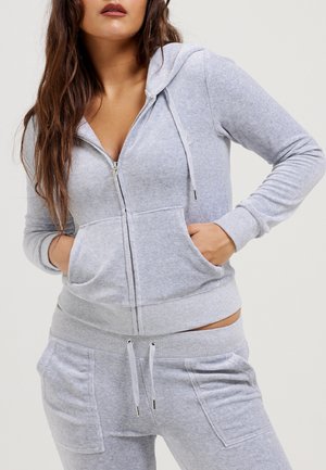 Felpa con zip - silver