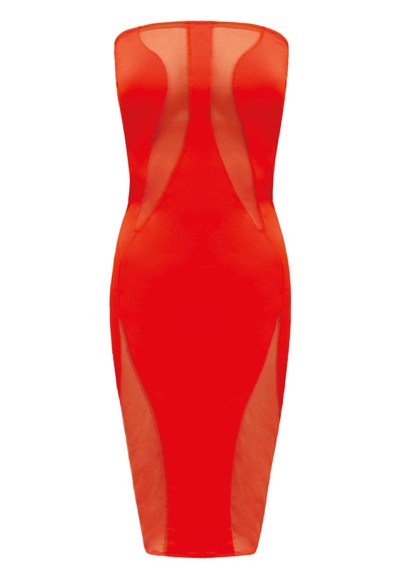 OW Collection SWIRL TUBE - Cocktail dress / Party dress - red - Zalando