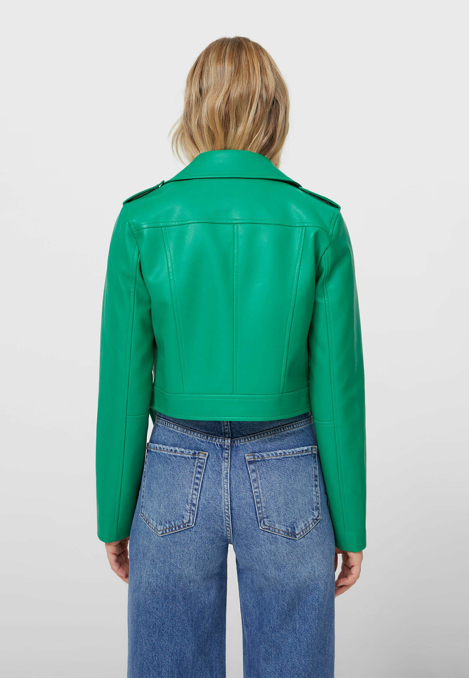 Stradivarius MIT GÜRTEL - Giacca in similpelle - green/verde - Zalando