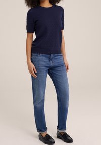 WE Fashion Stickad tröja - dark blue