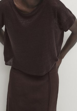 T-shirt basique - dark brown