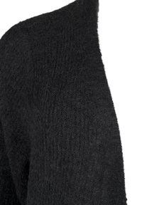 Zizzi FLASH MIT SCHLITZEN - Strickjacke - dark grey melange