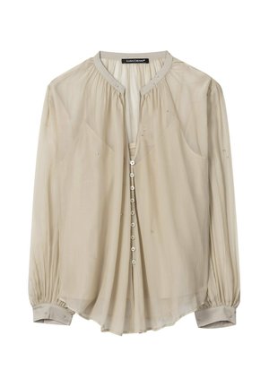 Luisa Cerano, LUISA CERANO BLUSE MIT KRISTALLSTEINEN - Bluse - ginger