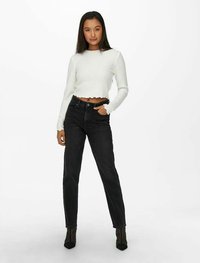 ONLY CROPPED - Topper langermet - cloud dancer