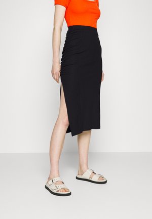 ONLEMMA SLIT SKIRT - Bleistiftrock - black