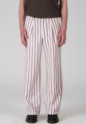 STRIPED  - Pantalon classique - red cream
