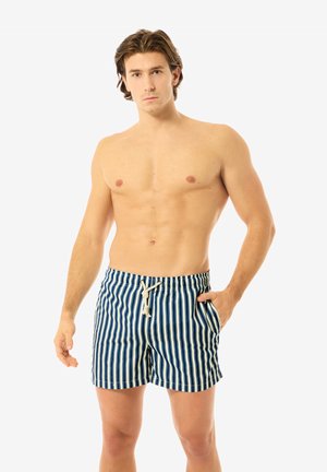 ALASSIO - Swimming shorts - blue white stripes
