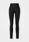 OVERLAP HIGH WAIST  - Leggings - black