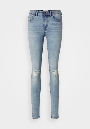 ONLY, ONLWAUW MID WAIST KNEE - Kitsa lõikega teksad - light blue denim