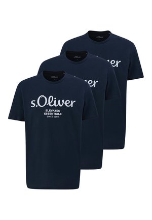 T-shirt con stampa - blau