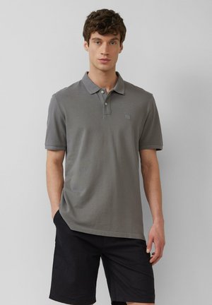 MIT KLEINEM LABELPATCH UND FLAMM STRUKTUR - Poloshirt - grau meliert