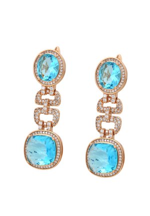 Cercei - rose gold turquoise