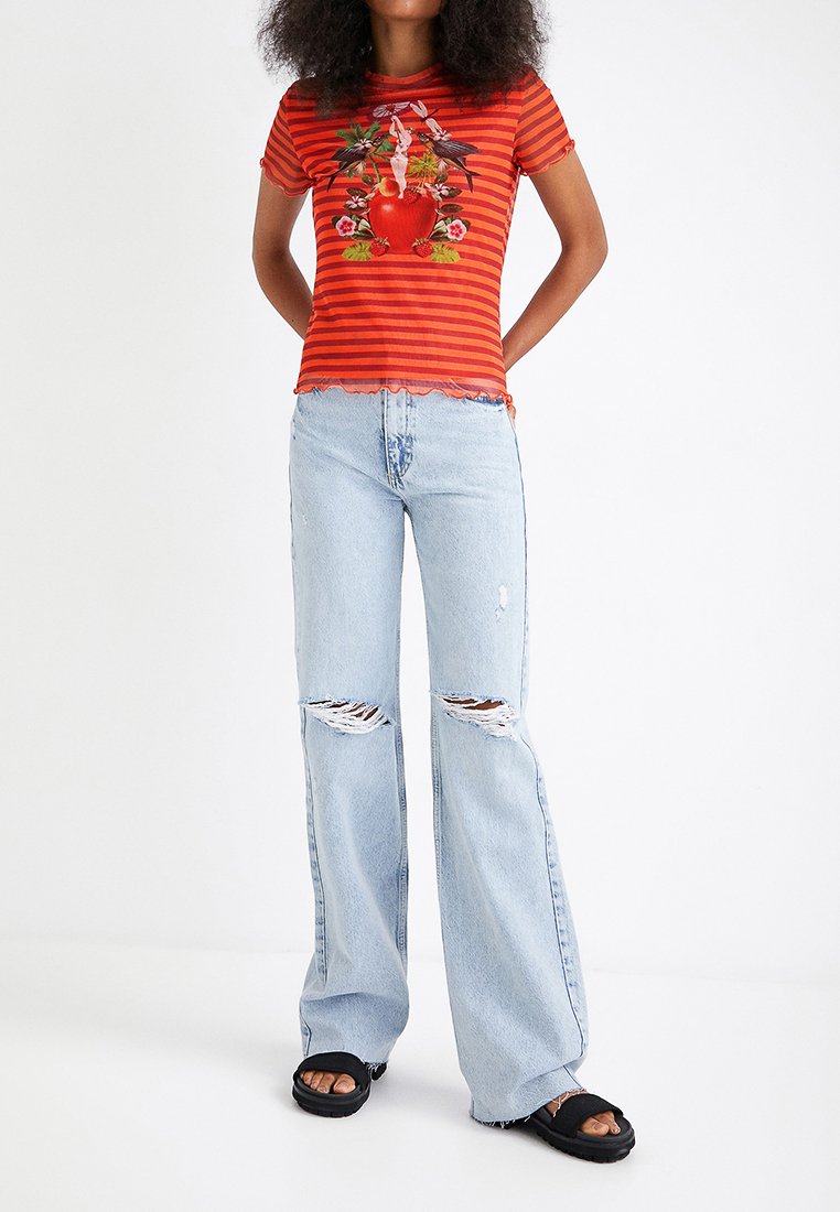 Desigual T-shirt print oranje