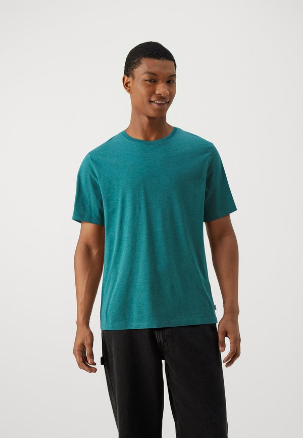 MELANGE TEE NECK NOOS - Basic T-shirt - storm