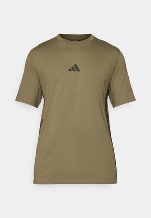 adidas Sportswear Print T-shirt - olive strata/black