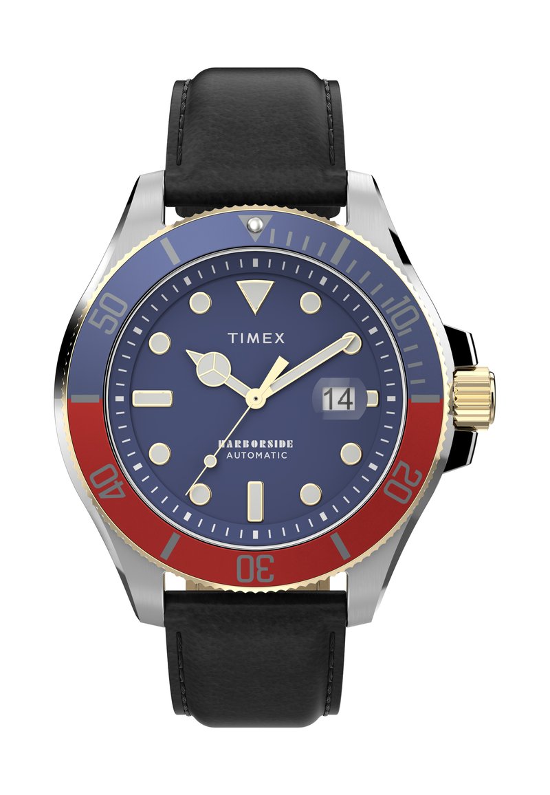 Timex Harborside Coast Orologio Uomo 43mm, Cassa In Ottone, Quadrante Verde, Cinturino In Silicone, Impermeabile 100m - 2