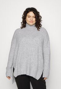 Vero Moda Curve VMWIND HIGHNECK - Camisola - light grey melange