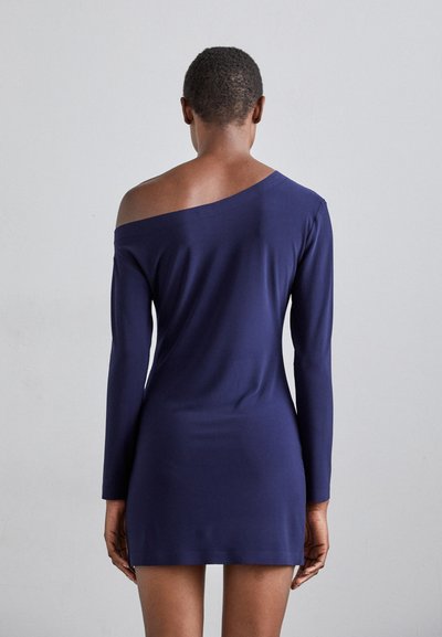 Norma Kamali LONG SLEEVE DROP SHOULDER MINI DRESS - Robe de soirée - true navy