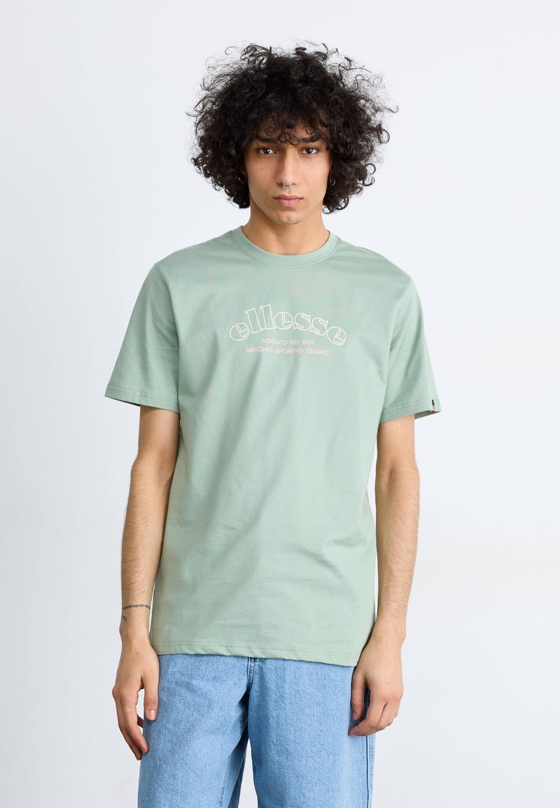 Ellesse QUESCO TEE - Apdrukāts T-krekls - green