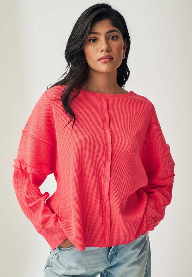 Next LONG SLEEVE SEAM DETAIL TEXTURE STANDARD - Pulóver - pink