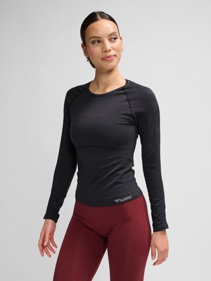 Hummel SEAMLESS TIGHT - Longsleeve - black melange