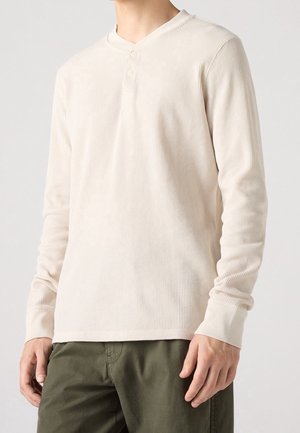 Langærmet T-shirt - sand