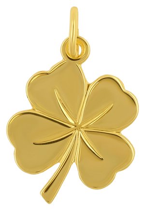 ANHÄNGER KLEEBLATT , 22X15MM - Anhänger - gelbgoldfarben
