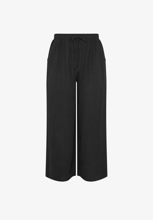 Yours Clothing, PLUS SIZE WIDE LEG TROUSERS. - Stoffhose - black