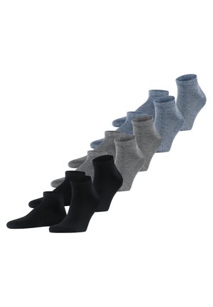 FALKE HAPPY 6-PACK SNEAKER SOCKS EVERYDAY CASUAL - Socken - black/blue