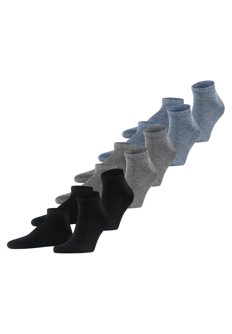 FALKE - HAPPY 6-PACK SNEAKER SOCKS EVERYDAY CASUAL - Chaussettes - black/blue, Agrandir