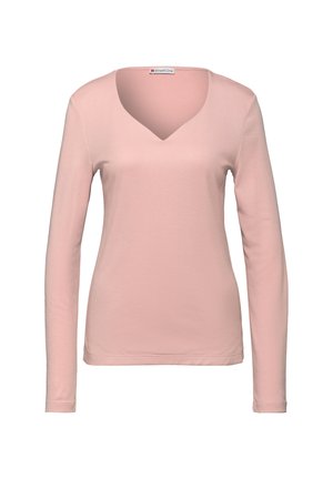 MIT HERZAUSSCHNITT - T-shirt à manches longues - rosa