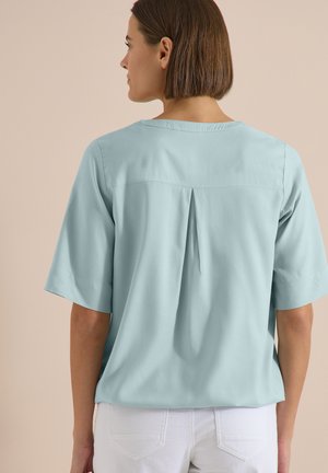 Cecil, KURZARM BLUSE MIT SPLIT NECK - Blouse - crystal mint