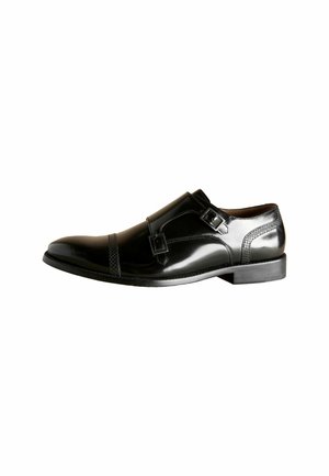 REGULAR FIT - SIGNATURE DOUBLE MONK - Smart slip-ons - black