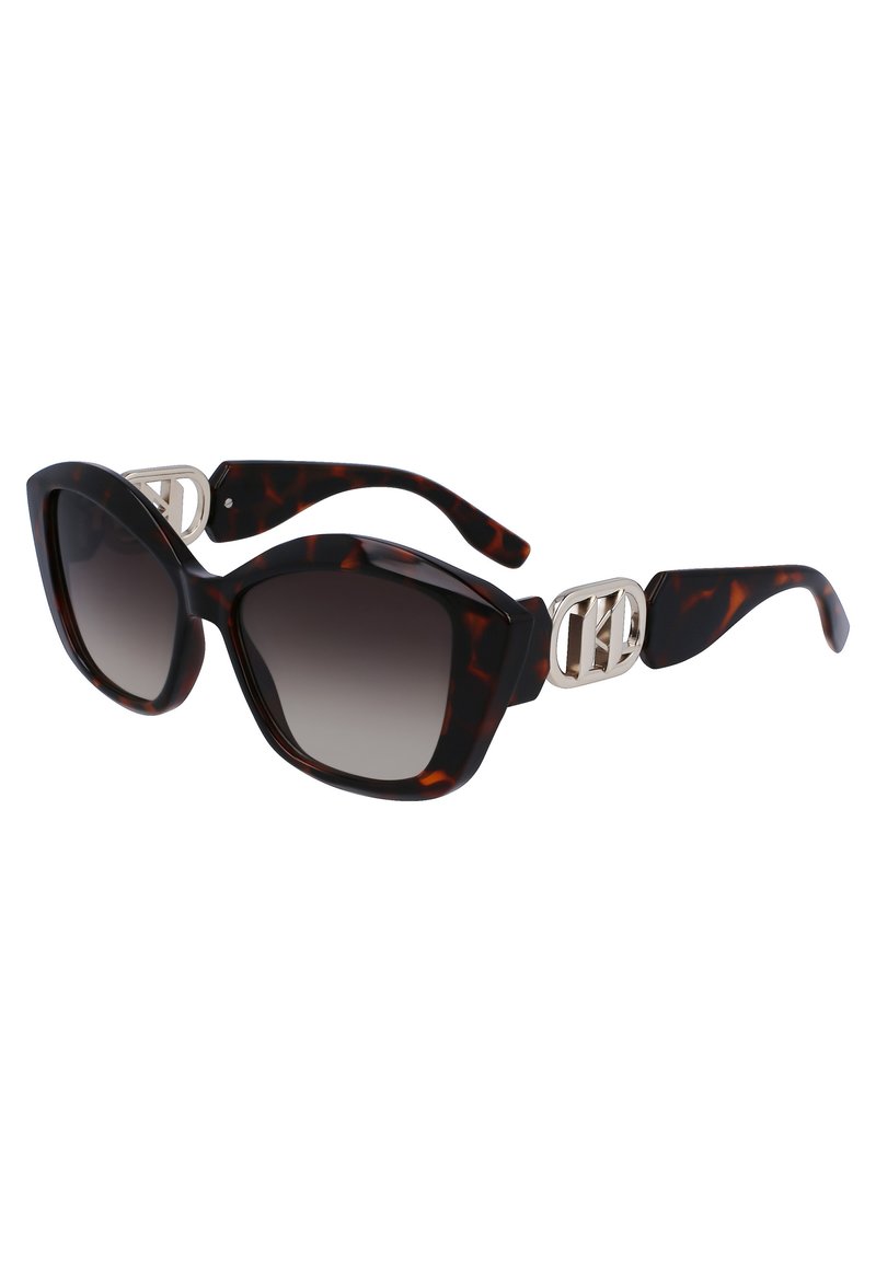 Occhiali Da Sole Karl Lagerfeld Modello KL6146S - Unisex, Nero, Taglia 54, Forma Rettangolare Modificata
