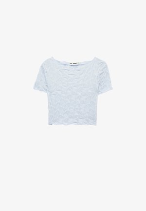 Koton, CROP T-SHIRT . - Blusa - blue