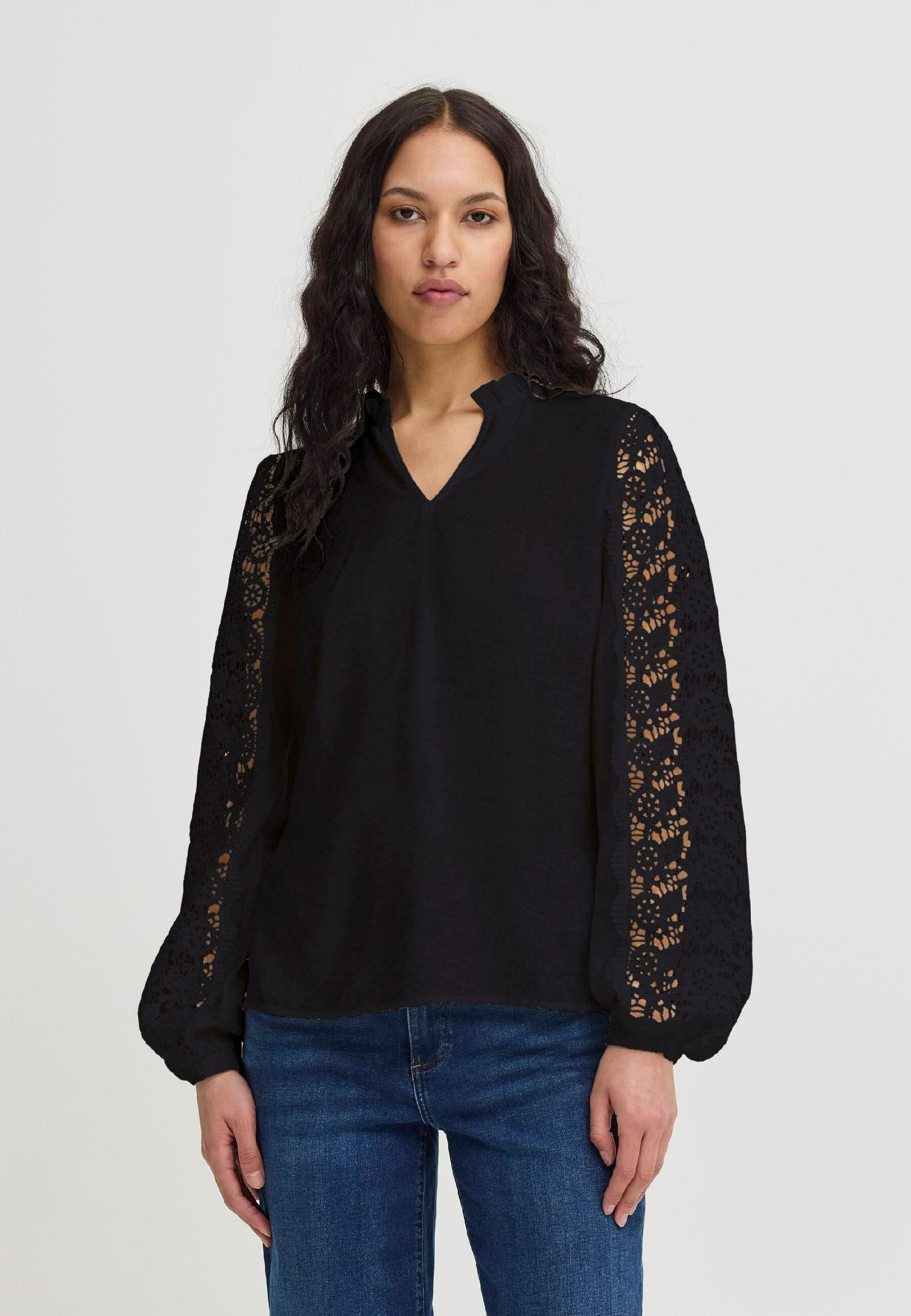 売れ筋商品|||イチ シャツ レディース トップス IXMIRELLA - Blouse - black Julieta Long Sleeve Blouse - Black