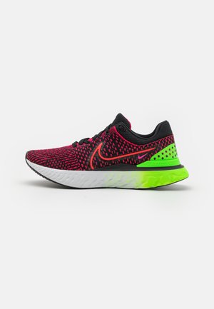 Nike Performance REACT INFINITY RUN  - Road running shoes - black/siren red/green strike/team red/pink prime/pink blast