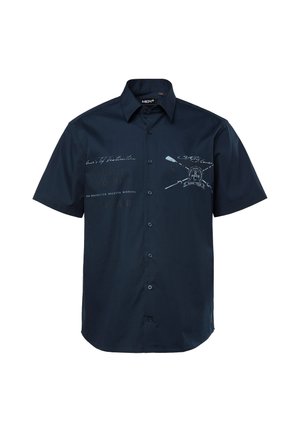 Men Plus, SHIRT, SHORT SLEEVE, KENT COLLAR, PRINT, COMFORT FIT, UP TO 8 XL - Hemd - navy blue