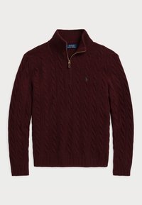 CABLE-KNIT WOOL-CASHMERE JUMPER - Džemperis - aged wine heather