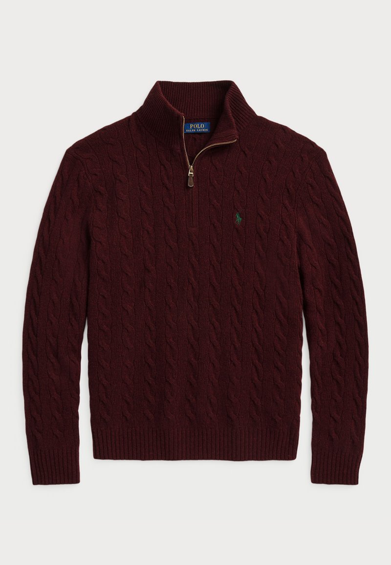 Polo Ralph Lauren CABLE-KNIT WOOL-CASHMERE JUMPER - Vesta - aged wine heather