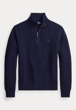 Polo Ralph Lauren, WAFFLE-KNIT WOOL-COTTON SWEATER - Pullover - hunter navy