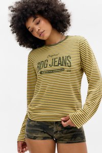 RELAXED STRIPED  - T-shirt estampada - khaki