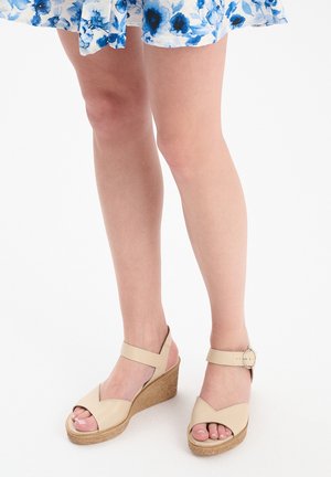 Plateausandalette - beige