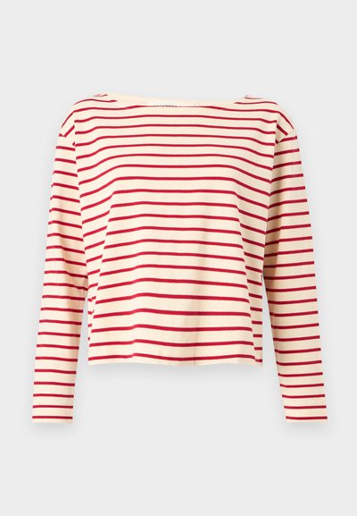 DESIGNERS REMIX STACY BRETON - Tops ar garām piedurknēm - cream/red