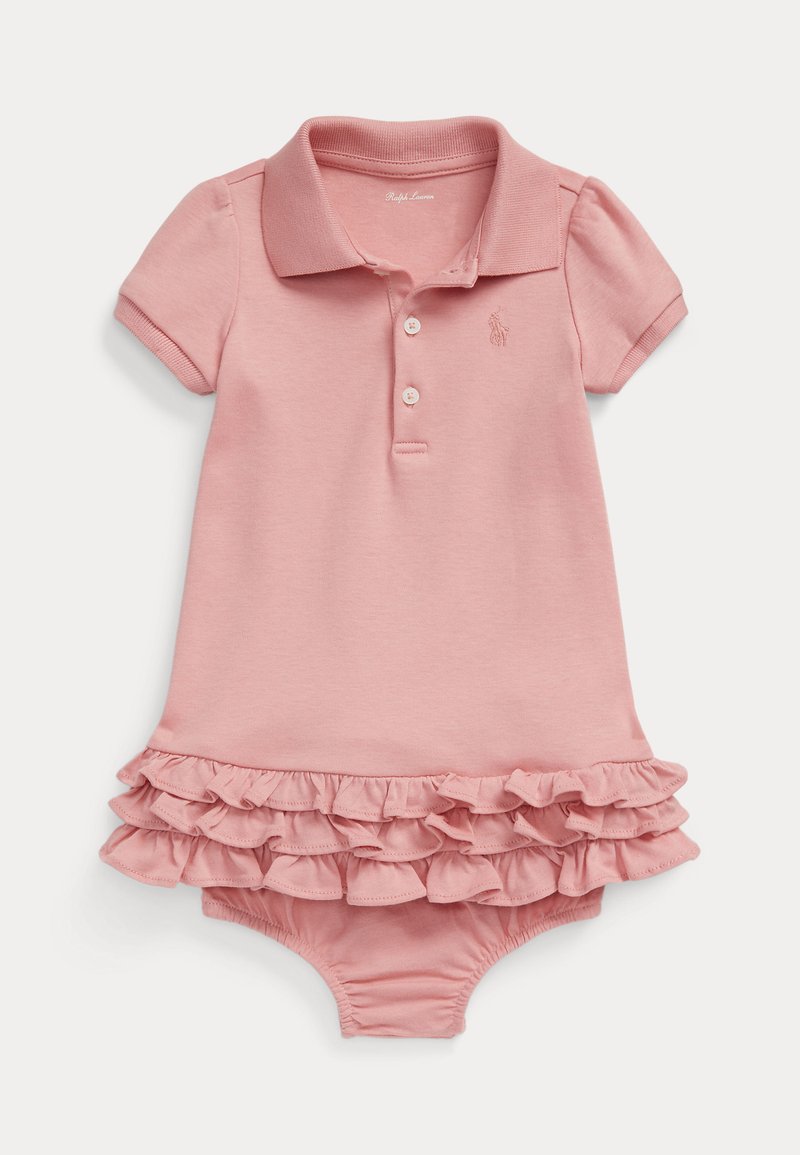 Polo Ralph Lauren RUFFLED POLO DRESS & BLOOMER - Jersey dress - tickled pink